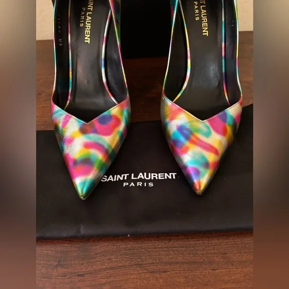 🎉HP🎉Saint Laurent Leather Tie-Dye Print Pumps